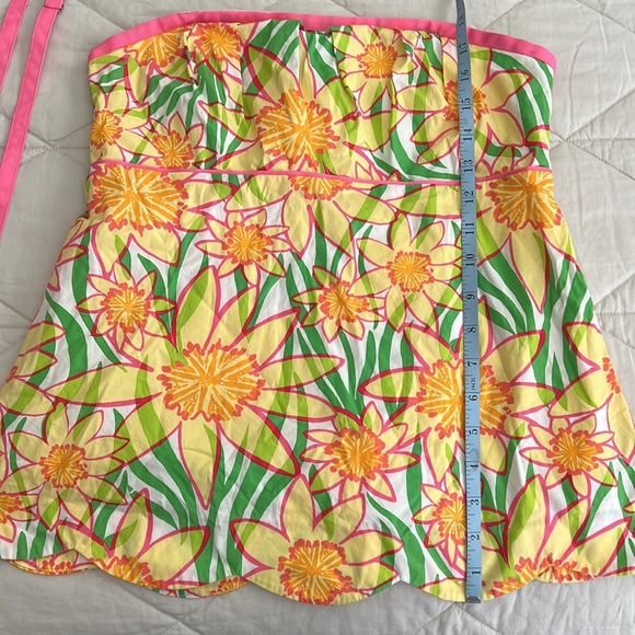Lilly Pulitzer Spring Lillies Top size 6 lined removable straps y2k - Picture 16 of 16